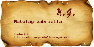 Matulay Gabriella névjegykártya